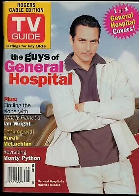 TV GUIDE - JULY 10 1999 -- GENERAL HOSPITAL MAURICE BENARD< SARAH McLACHLAN ++ • $10.35